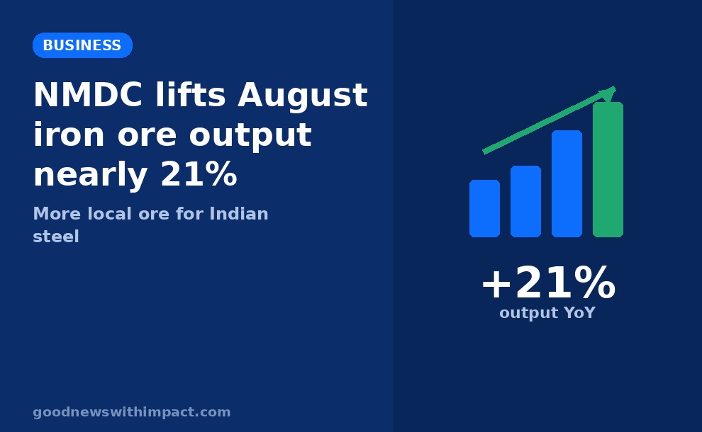 NMDC lifts August iron ore output nearly 21%