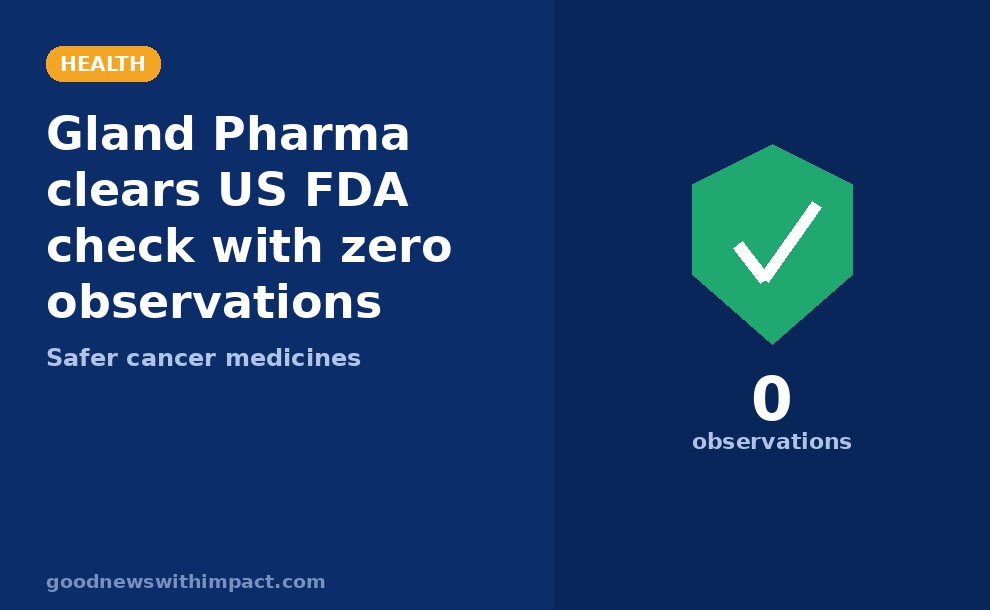 Gland Pharma clears US FDA check with zero observations