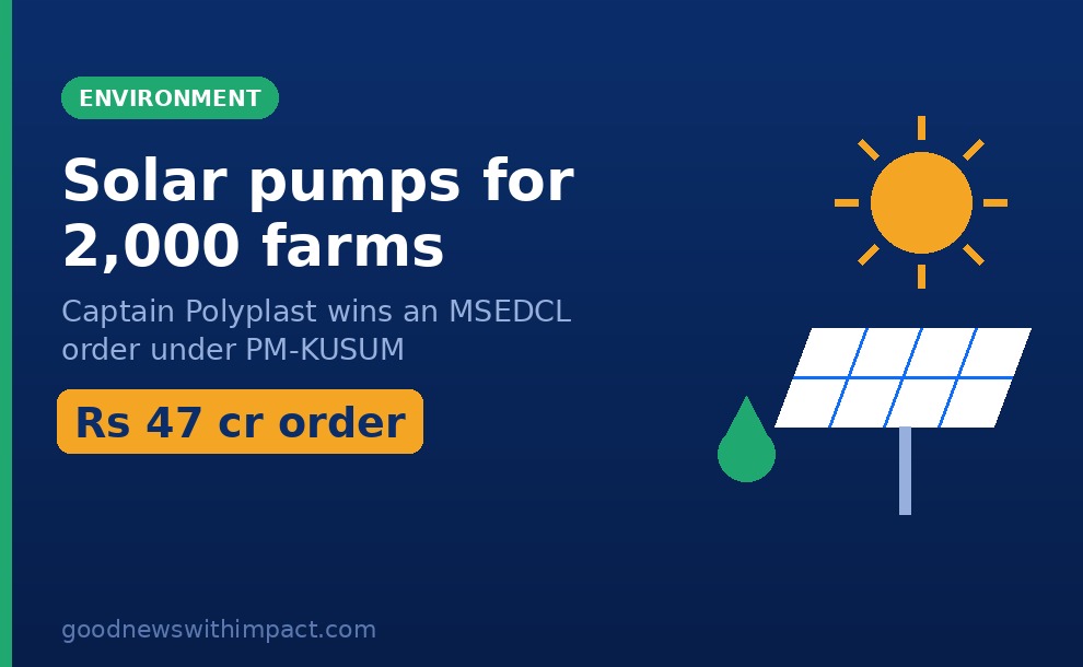 Captain Polyplast wins ₹47 crore MSEDCL solar pump order