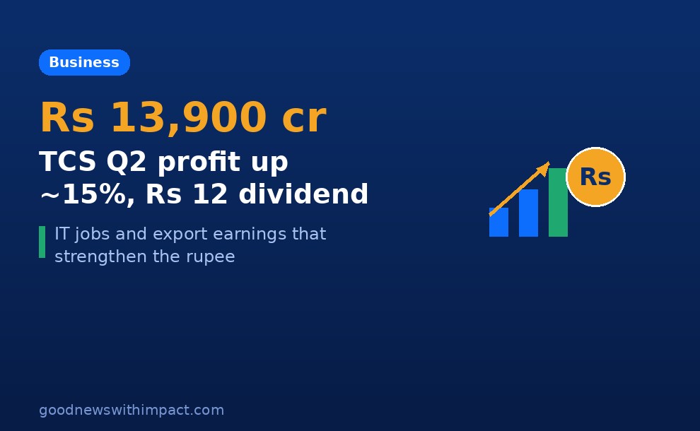 TCS Q2 profit up 15%, declares ₹12 dividend to holders