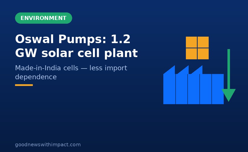 Oswal Pumps approves 1.2 GW solar cell plant in Haryana