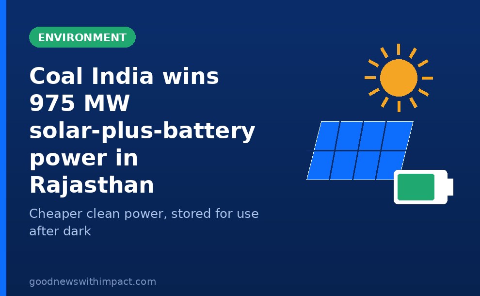 Coal India wins 975 MW solar-plus-battery power in Rajasthan