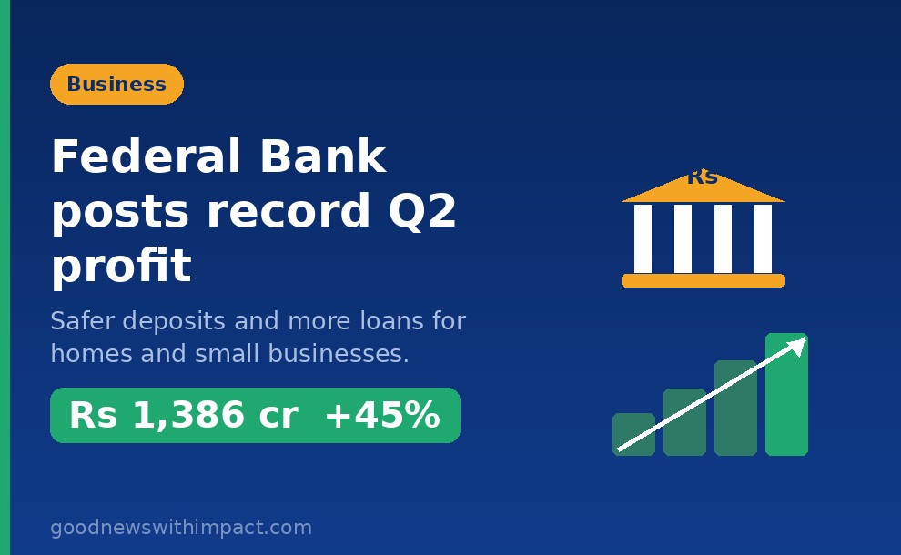 Federal Bank posts record ₹1,386 crore Q2 profit, up 45%
